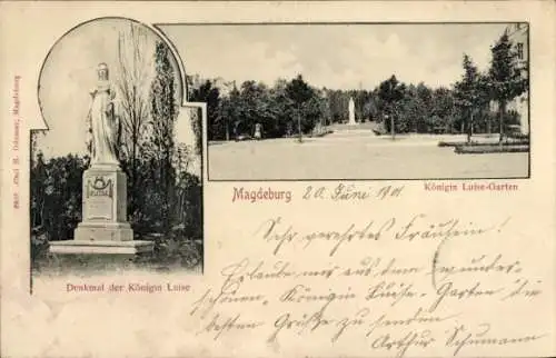 Ak Magdeburg an der Elbe, Denkmal der Königin Luise