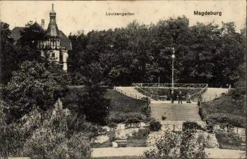 Ak Magdeburg an der Elbe, Louisengarten