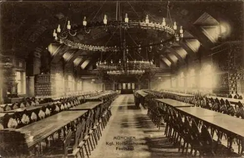 Ak München, Königliches Hofbräuhaus, Festsaal