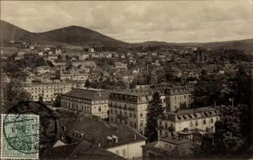 Ak Baden Baden am Schwarzwald, Stadtansicht vom Schloss des Freiherrn von Venningen