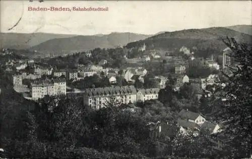 Ak Baden Baden am Schwarzwald, Bahnhofstadtteil