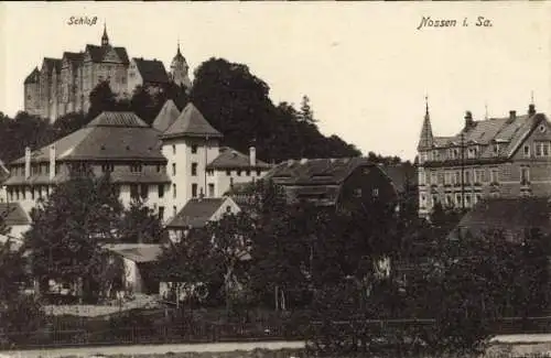 Ak Abend Nossen in Sachsen, Schloss