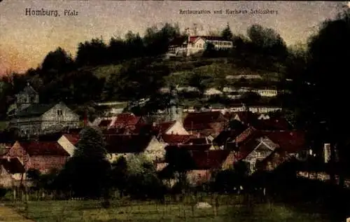 Ak Homburg in der Pfalz Saarland, Restauration und Kurhaus Schlossberg.