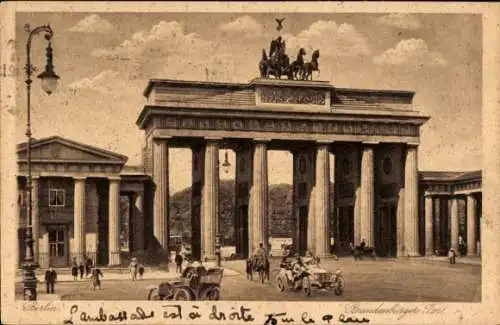 Ak Berlin Mitte, Brandenburger Tor