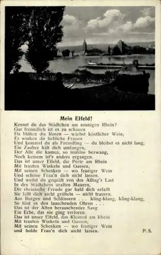 Ak Eltville am Rhein Hessen, Gedicht Mein Elfeld