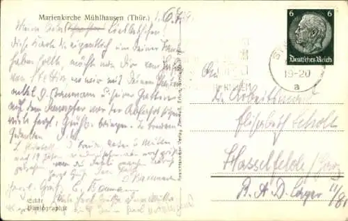Ak Mühlhausen in Thüringen, Marienkirche