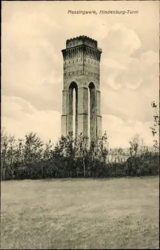 Ak Messingwerk Finow Eberswalde in der Mark, Hindenburg Turm