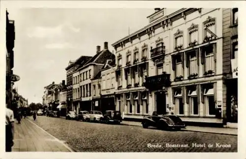 Ak Breda Nordbrabant Niederlande, Bosstraat, Hotel de Kroon