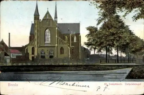 Ak Breda Nordbrabant Niederlande, St. Joseph Kirche, Delpratsingel