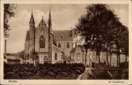 Ak Breda Nordbrabant Niederlande, St. Josef Kirche