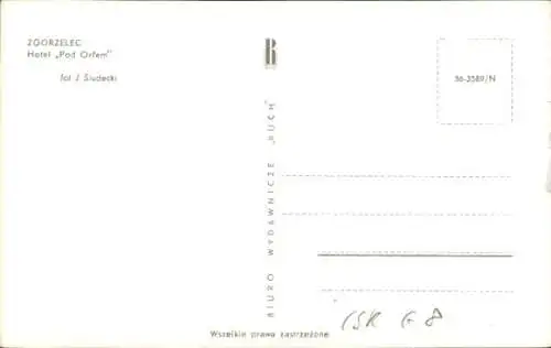 Ak Zgorzelec in der Oberlausitz Niederschlesien, Hotel Pod Ortem