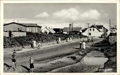 Ak Blokhus Dänemark, Bækken, Straßenpartie, Passanten, Kinder