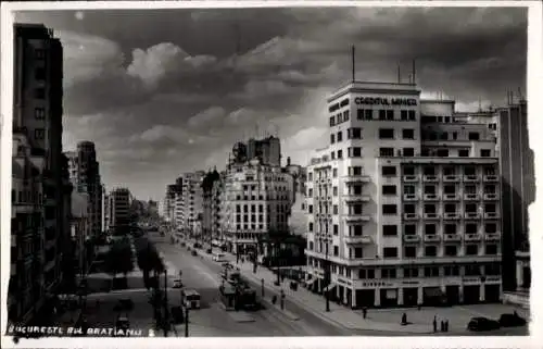 Ak București Bukarest Rumänien, Boulevard Bratianu, Kreditbank