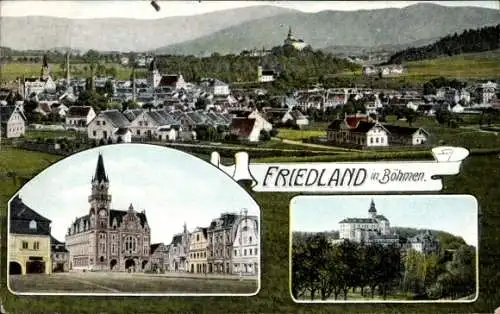 Ak Frýdlant v Čechách Friedland in Böhmen Reg. Reichenberg, Stadtansicht, historische Gebäude,...