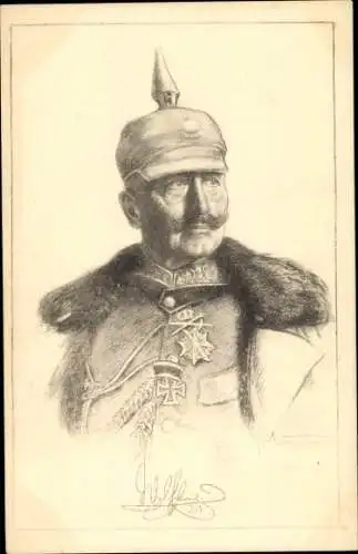 Künstler Ak Porträt von Kaiser Wilhelm II