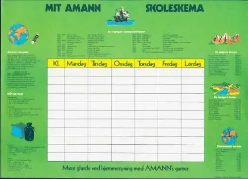 Stundenplan Reklame, Amann, Universalnähgarn