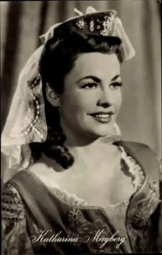 Ak Schauspielerin Katharina Mayberg, Portrait, DEFA, Mazurka der Liebe