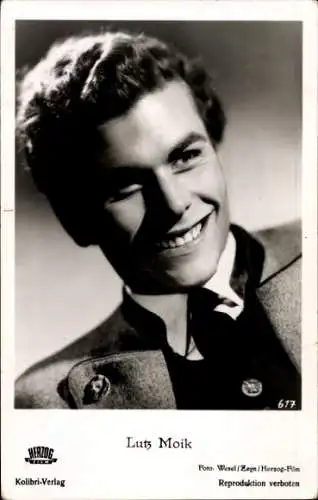 Ak Schauspieler Lutz Moik, Portrait, Autogramm