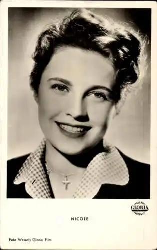 Ak Schauspielerin Nicole Heesters, Portrait, Film Ich und meine Frau