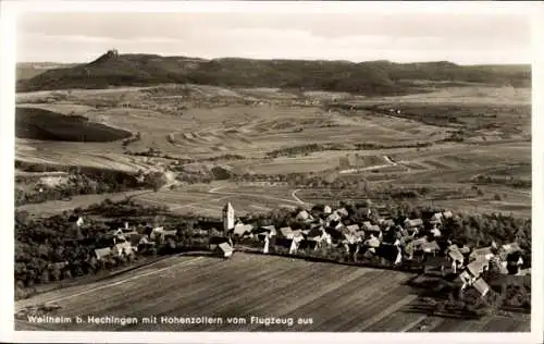 Ak Weilheim Hechingen im Zollernalbkreis, Fliegeraufnahme