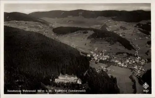 Ak Todtmoos im Schwarzwald, Fliegeraufnahme, Sanatorium Wehrawald