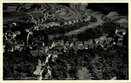 Ak Walddorf Altensteig im Schwarzwald Württemberg, Fliegeraufnahme