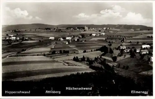 Ak Höchenschwand im Schwarzwald, Fliegeraufnahme, Heppenschwand, Attlisberg, Ellmenegg