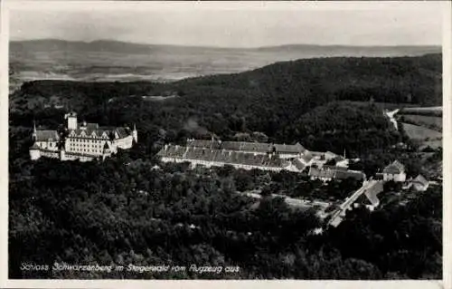 Ak Scheinfeld Mittelfranken, Schloss Schwarzenberg, Fliegeraufnahme