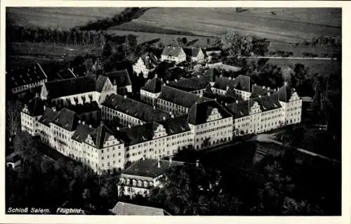 Ak Salem im Bodenseekreis Baden, Schloss Salem, Fliegeraufnahme