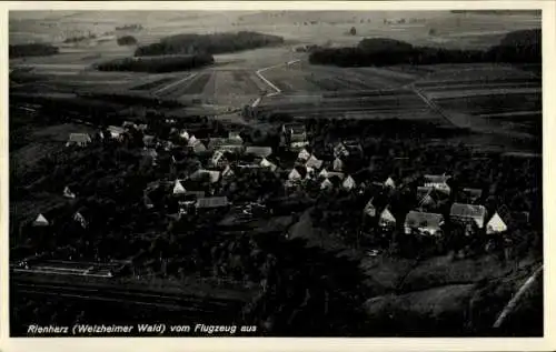 Ak Rienharz Pfahlbronn Alfdorf in Württemberg, Fliegeraufnahme