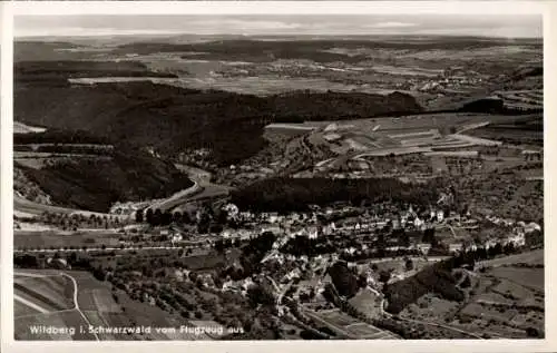 Ak Wildberg im Schwarzwald Württemberg, Fliegeraufnahme