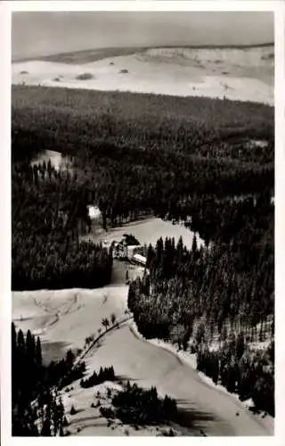 Ak Feldberg im Schwarzwald, Fliegeraufnahme, Belchen, Winter