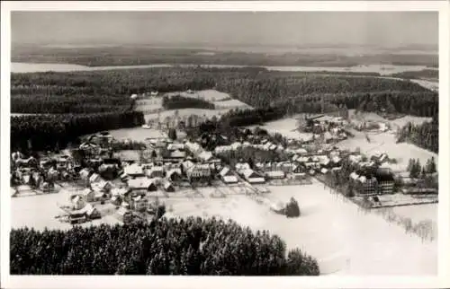 Ak Königsfeld im Schwarzwald, Fliegeraufnahme,  Winter