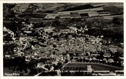 Ak Kusel in der Pfalz,  Fliegeraufnahme