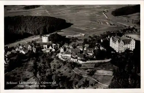 Ak Fischbachtal im Odenwald, Schloss Lichtenberg, Fliegeraufnahme