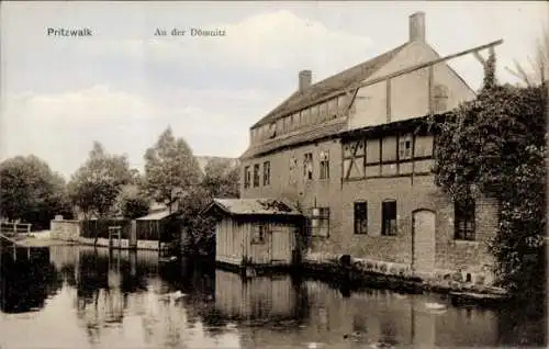 Ak Pritzwalk in der Prignitz, An der Dömnitz