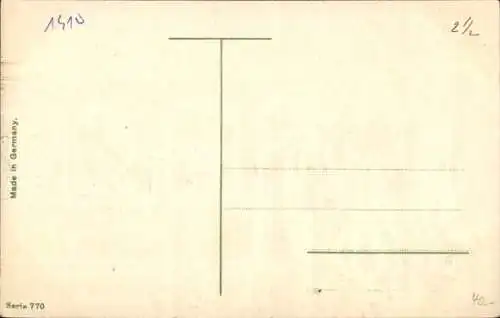 Präge Litho Straßenbahn, Passagiere, Humor