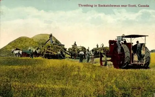 PC Saskatchewan Canada, Threshing