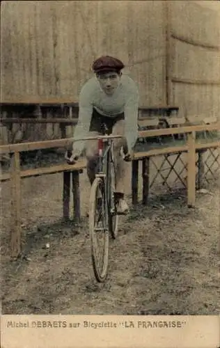 Ak Radrennfahrer Michel Debaets, Fahrrad La Francaise