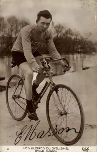 Ak Radrennfahrer Emile Masson, 7 Teilnahmen Tour de France, 2 Etappensiege