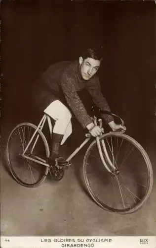 Ak Radrennfahrer Girardengo, auf dem Fahrrad