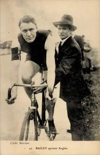 Ak Radrennfahrer Bailey, englischer Sprinter