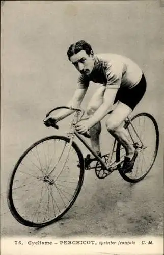 Ak Radrennfahrer Perchicot, französischer Sprinter