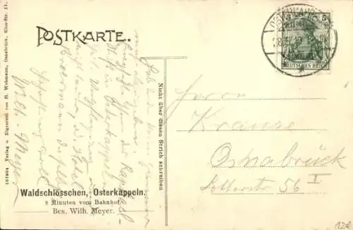 Ak Ostercappeln in Niedersachsen, Waldschlößchen