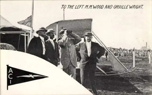 Ak Luftfahrtpioniere, Luftfahrt, Orville Wright, M.M. Wood