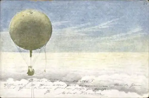 Litho Ballon, Ballonfahrt, Himmel, Wolken