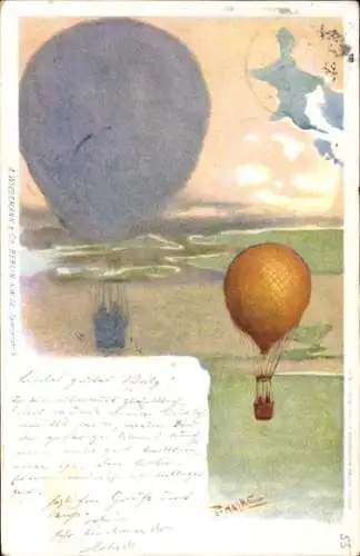 Künstler Ak Halke, P., Ballons, A. Wiedemann & Co.