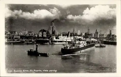 Ak Buenos Aires Argentinien, Hafen, Dampfer