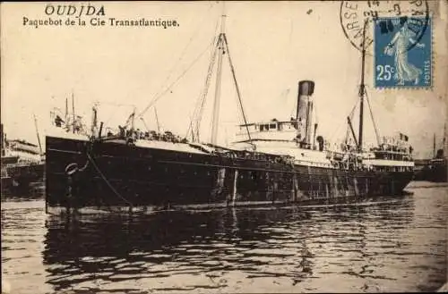 Ak Oujda, Paquebot de la Cie Transatlantique