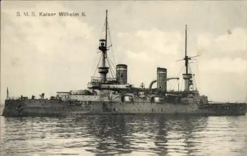 Ak Deutsches Kriegsschiff, S.M.S. Kaiser Wilhelm II., Kaiserliche Marine